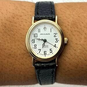 Vintage Gold Milan Leather Watch